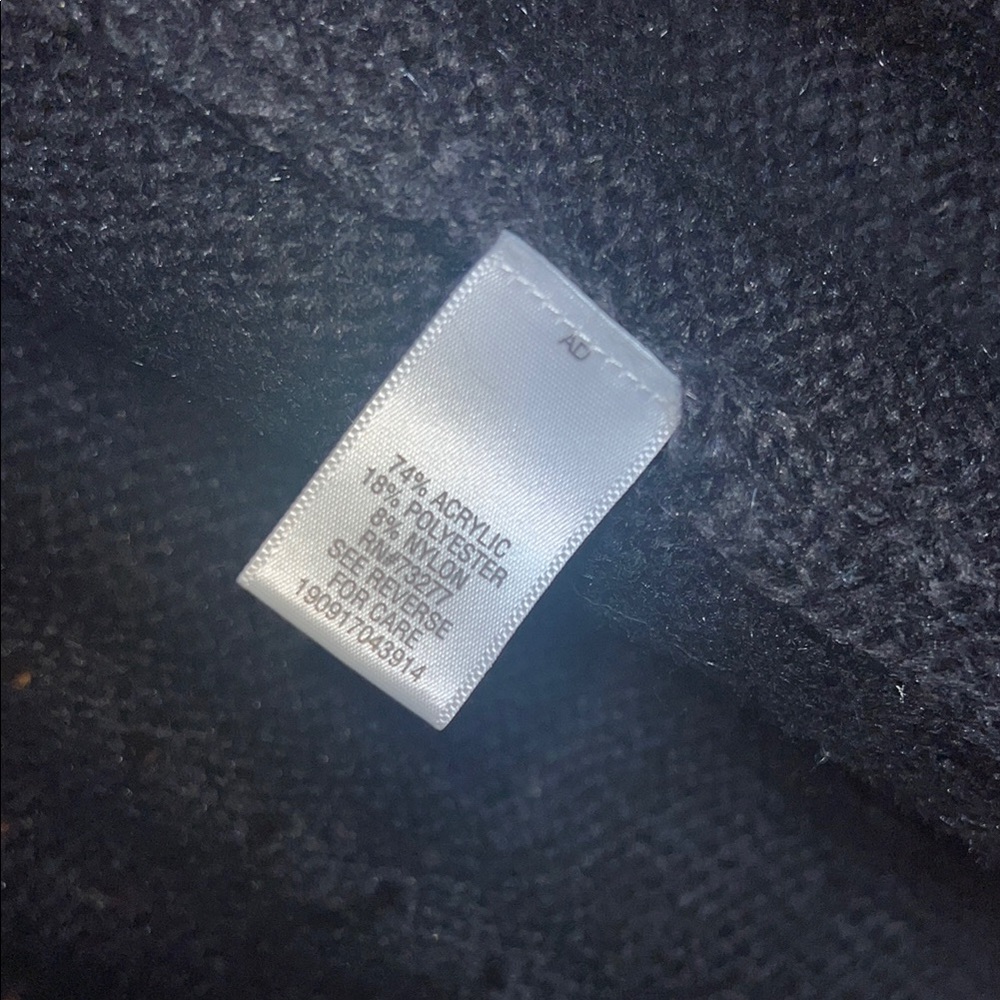 Women's Acrylic Blend Black Open-Front Sweater by Candie's [Size L] - Picture 7 of 12
